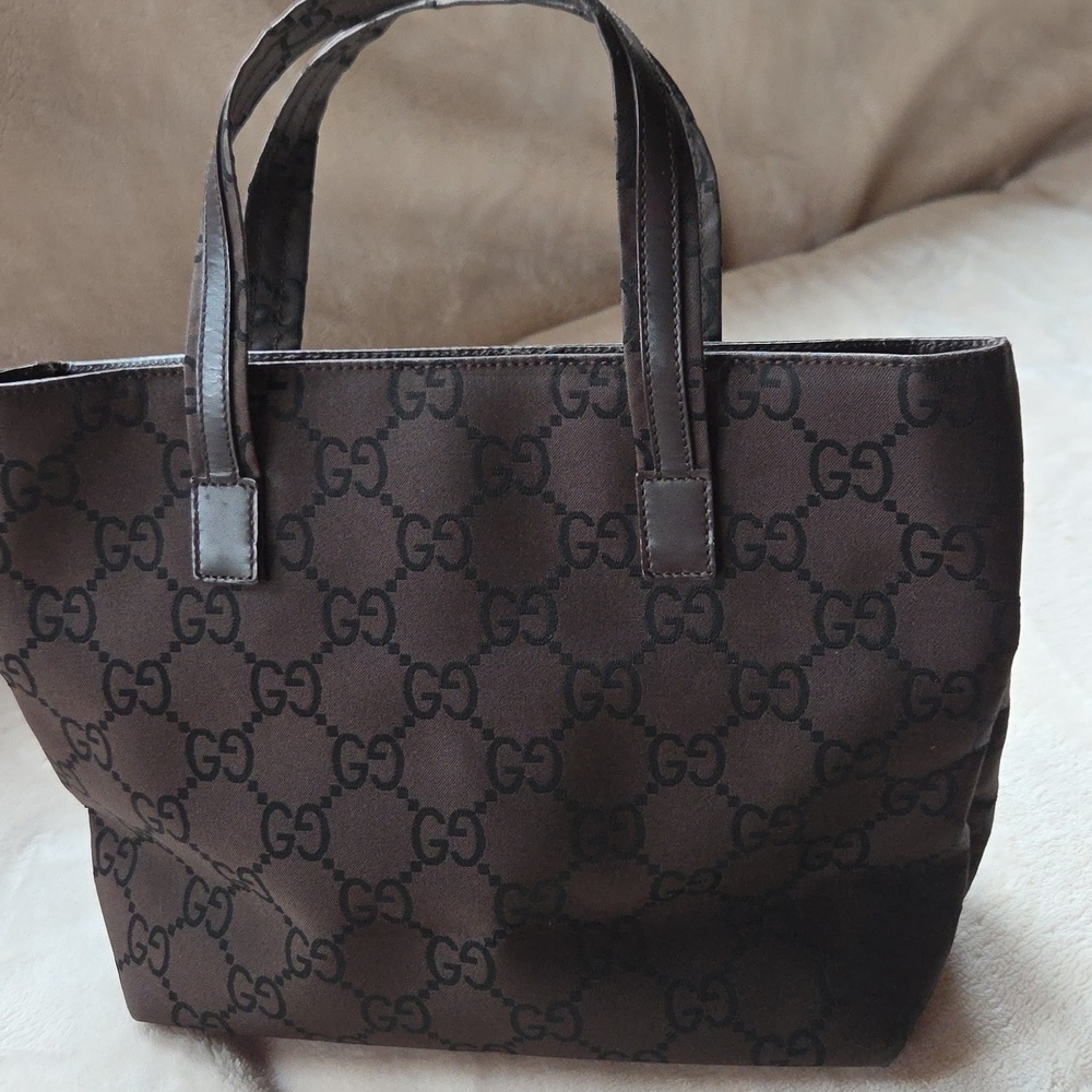Gucci Dark Brown GG Pattern Tote - Picture 8 of 9